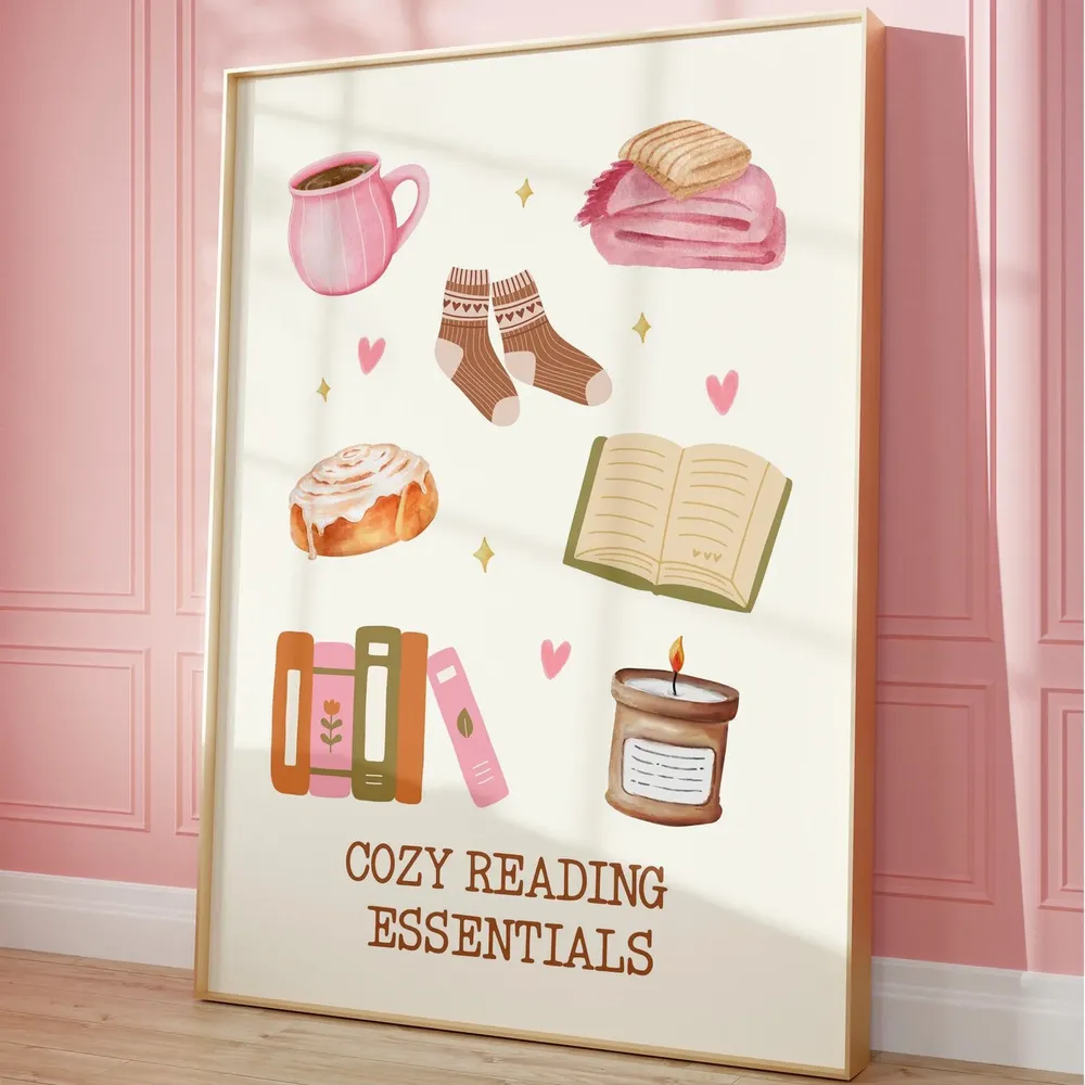 Cozy Reading Poster Print, Gift For Readers - Image 5