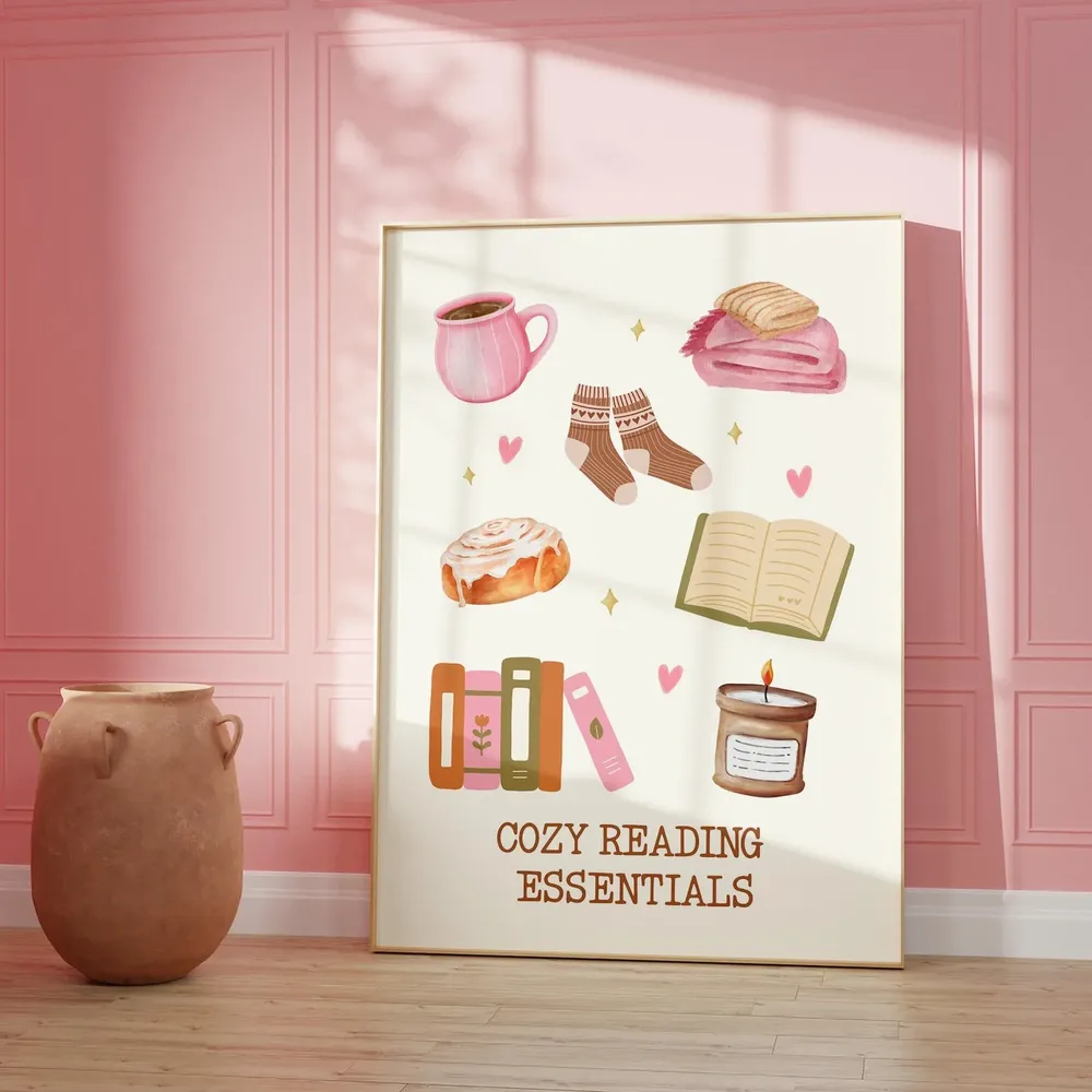 Cozy Reading Poster Print, Gift For Readers - Image 3