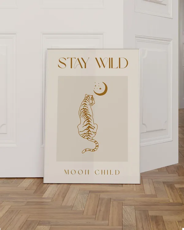 Stay Wild Moon Child Boho Art Print