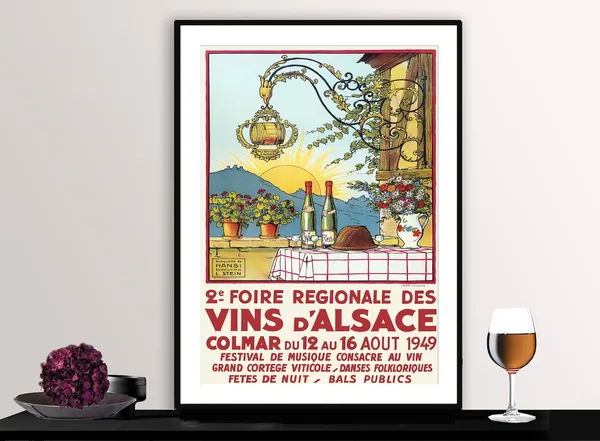 Vins Dalsace Vintage Wine Poster Print, France