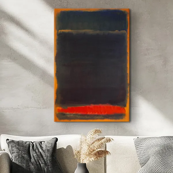 Mark Rothko Orange Over Black Exhibition Poster