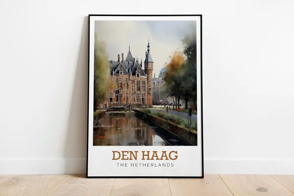 Den Haag Watercolor Art Print