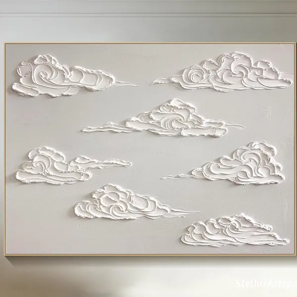 Cloud Painting, Minimalist Sky Wall Art Print