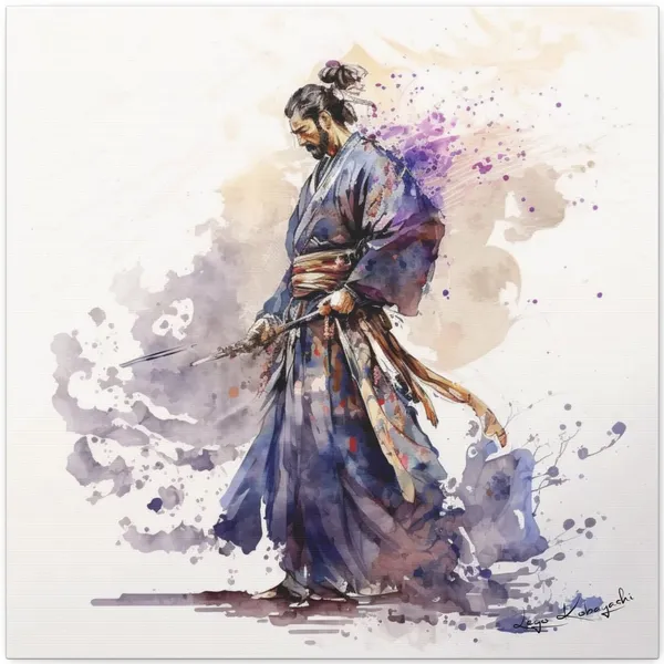 Miyamoto Musashi Samurai 1 Watercolor Art Print