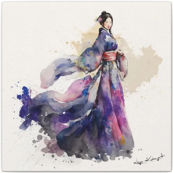 Geisha 1 by Mameyo, Japanese Watercolor Art Print