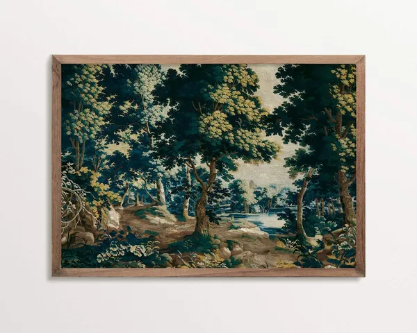 Verdure Landscape Vintage Scenic Wall Art Print