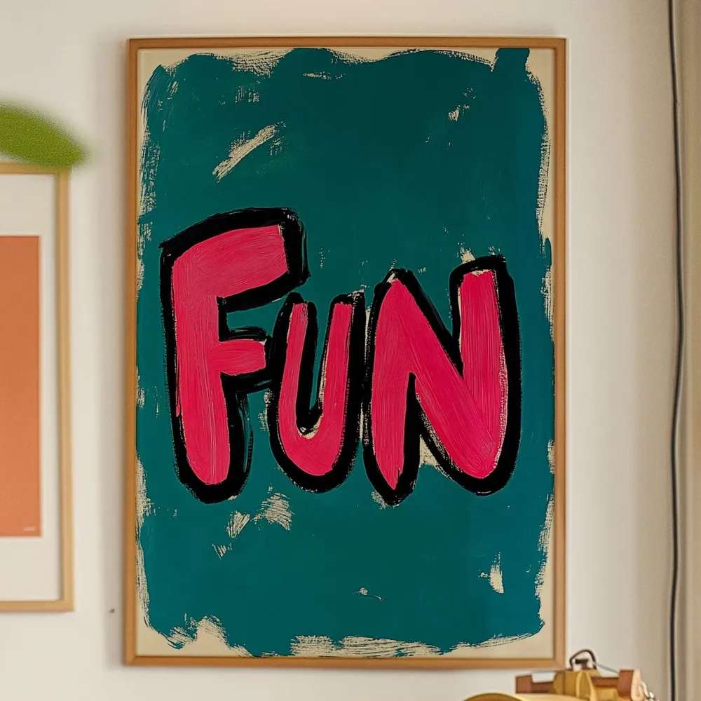 70s Retro Typography Art Print