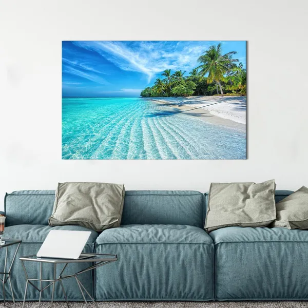 Tropical Ocean Beach View Art Print