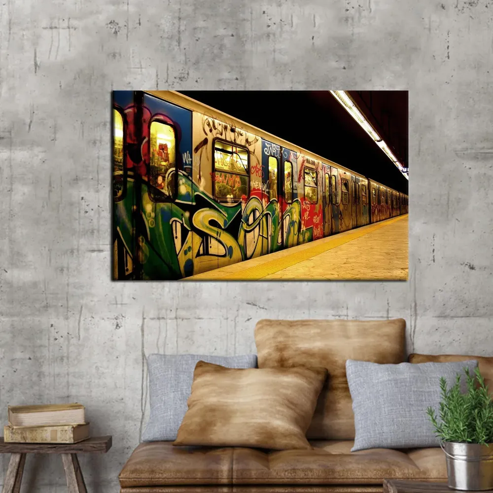Graffiti Art Subway Train Poster