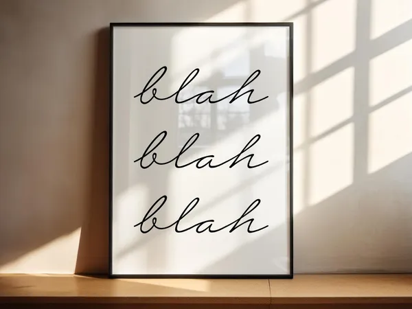 Blah Print, Dorm and Workspace Poster Print