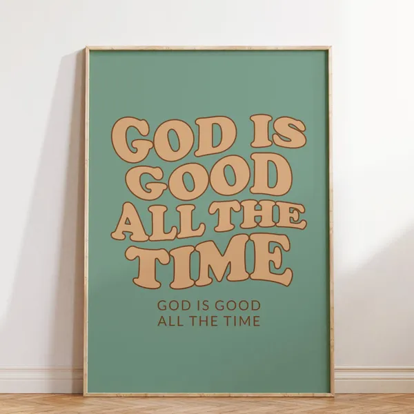 Retro Christian God Quote, Bible Verse Poster