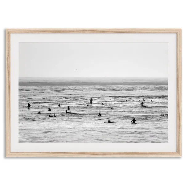 California Ocean Surf Travel Poster, Coastal Wall Art