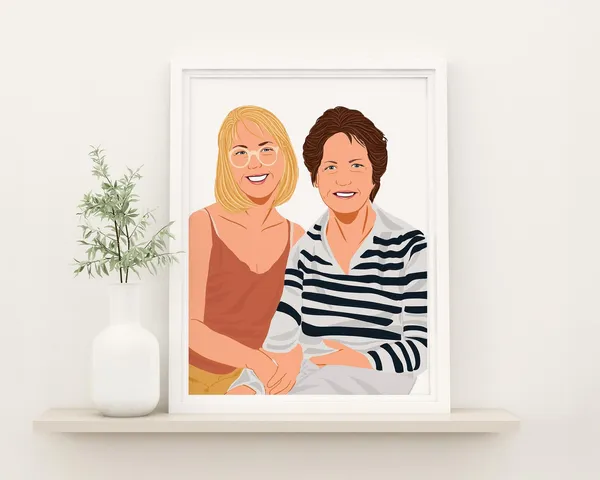 Personalized Family Portrait Custom Drawing Art Print