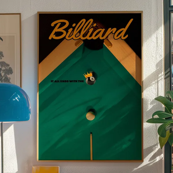 Billiards 8 Ball Motivational Art Print