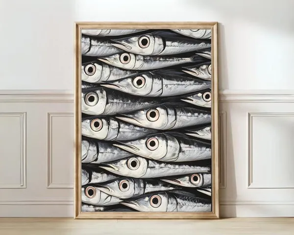 Vintage Sardine Fish Illustration Art Print