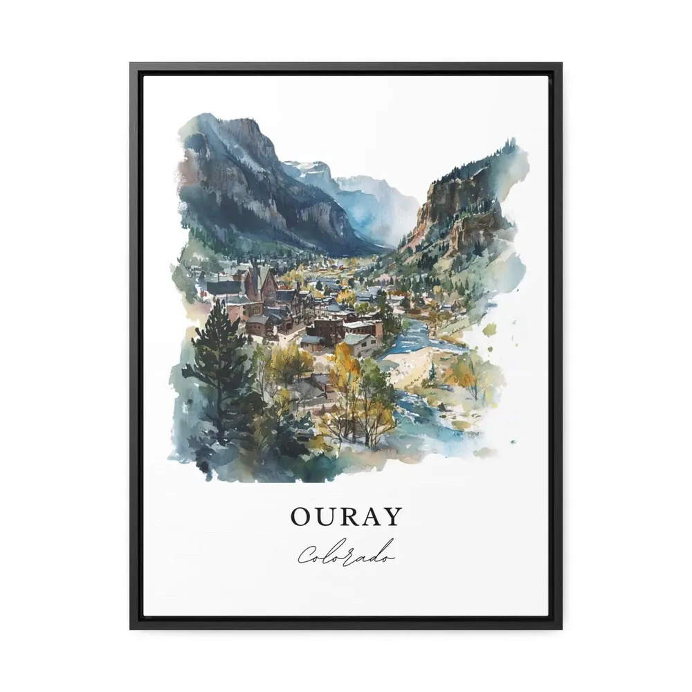 Ouray, CO Watercolor Travel Poster Art Print - Image 2