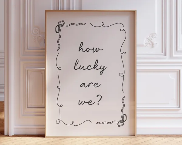 How Lucky Are We Coquette Bow Wall Art Print