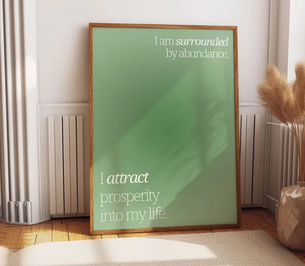 Aura Poster, Manifestation Affirmation Wall Art Print