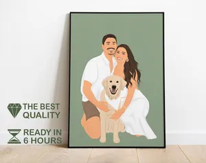 Custom Faceless Portrait Illustration Art Print