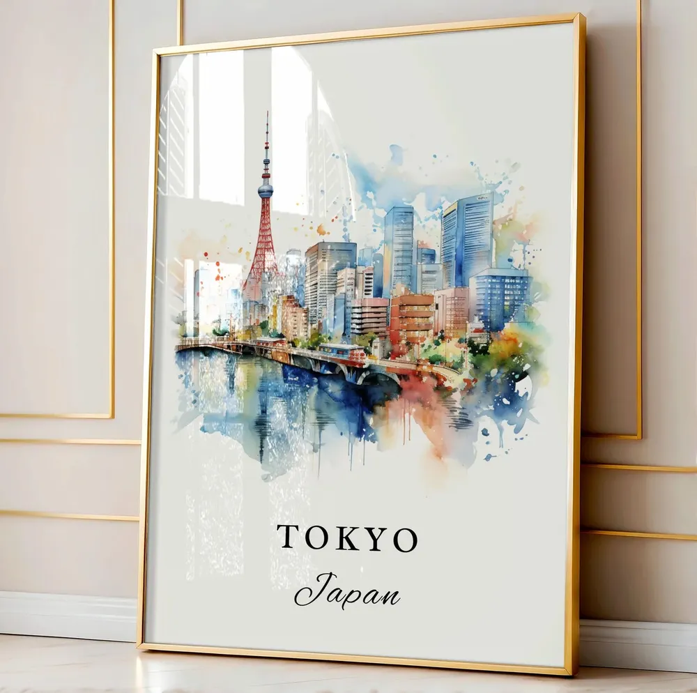 Tokyo Japan Travel Poster, Personalized Wall Art - Image 4