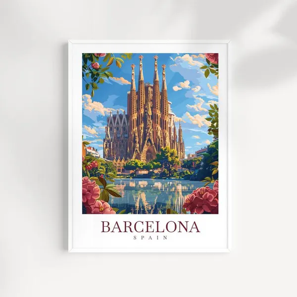 Barcelona Wall Hanging Home Decor Wall Art Print