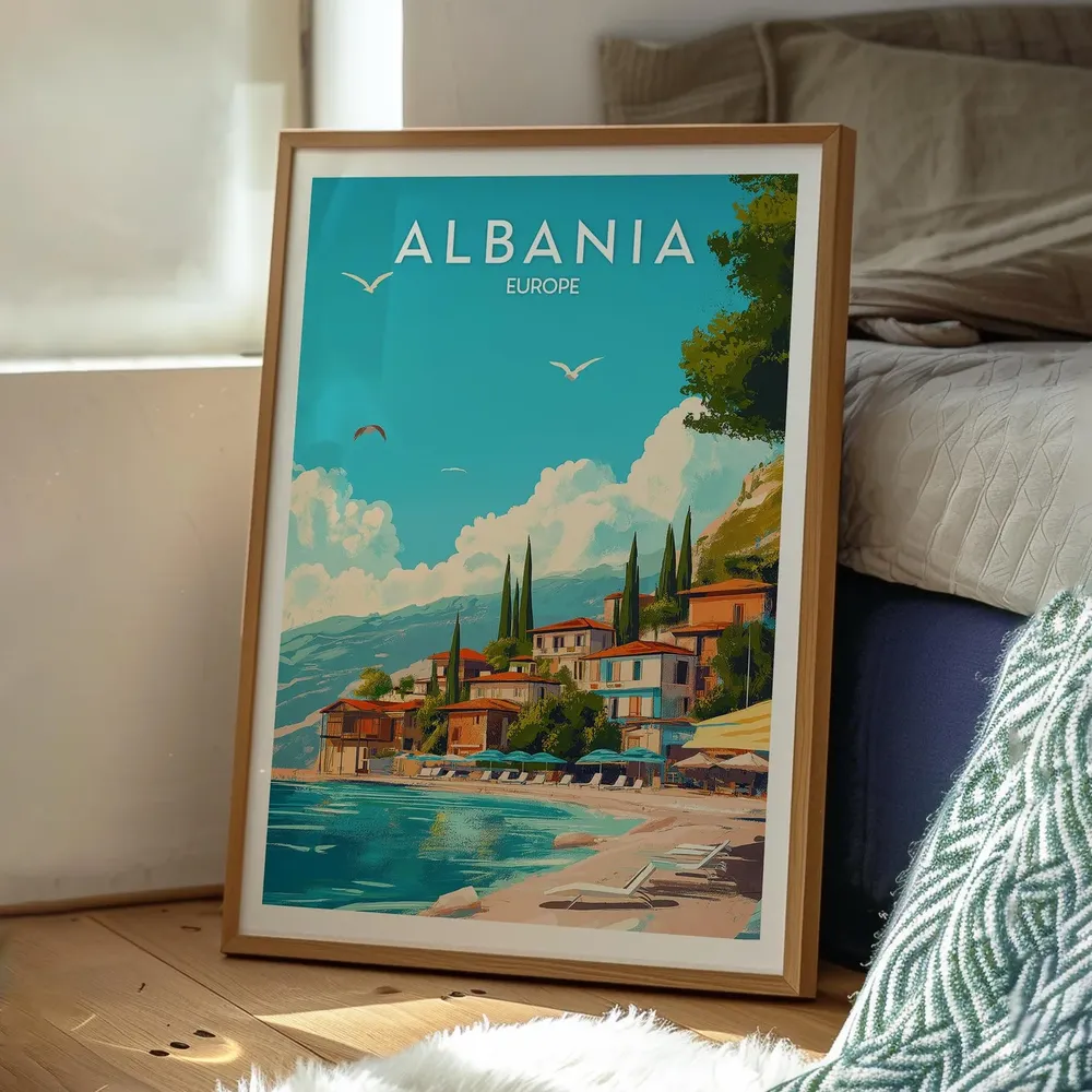 Albania Travel Poster, Europe and The Balkans - Image 3