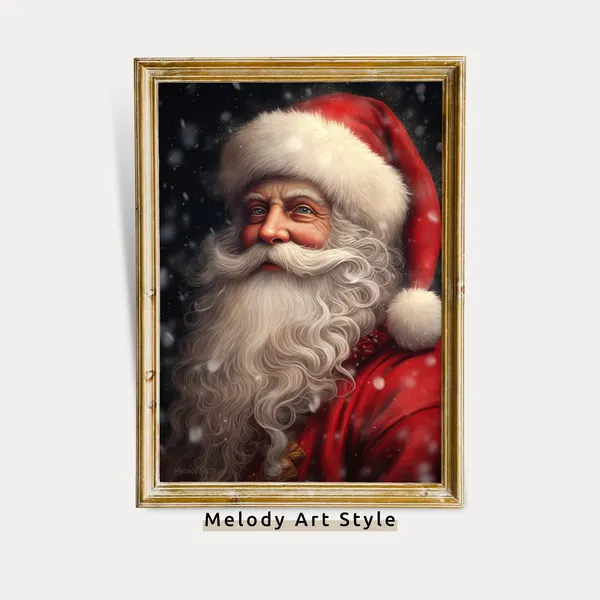 Santa Claus Christmas Holiday Winter Art Print