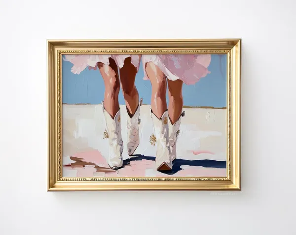Coastal Cowgirl Western Landscape Art Print