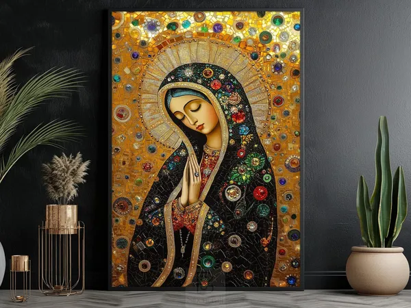 Mother Maia Pop Art Virgin Mary, Christian Art Print