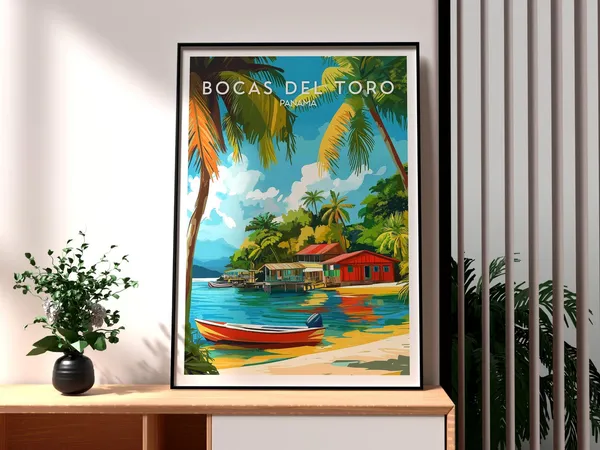 Bocas Del Toro Travel Poster, Panama Beach