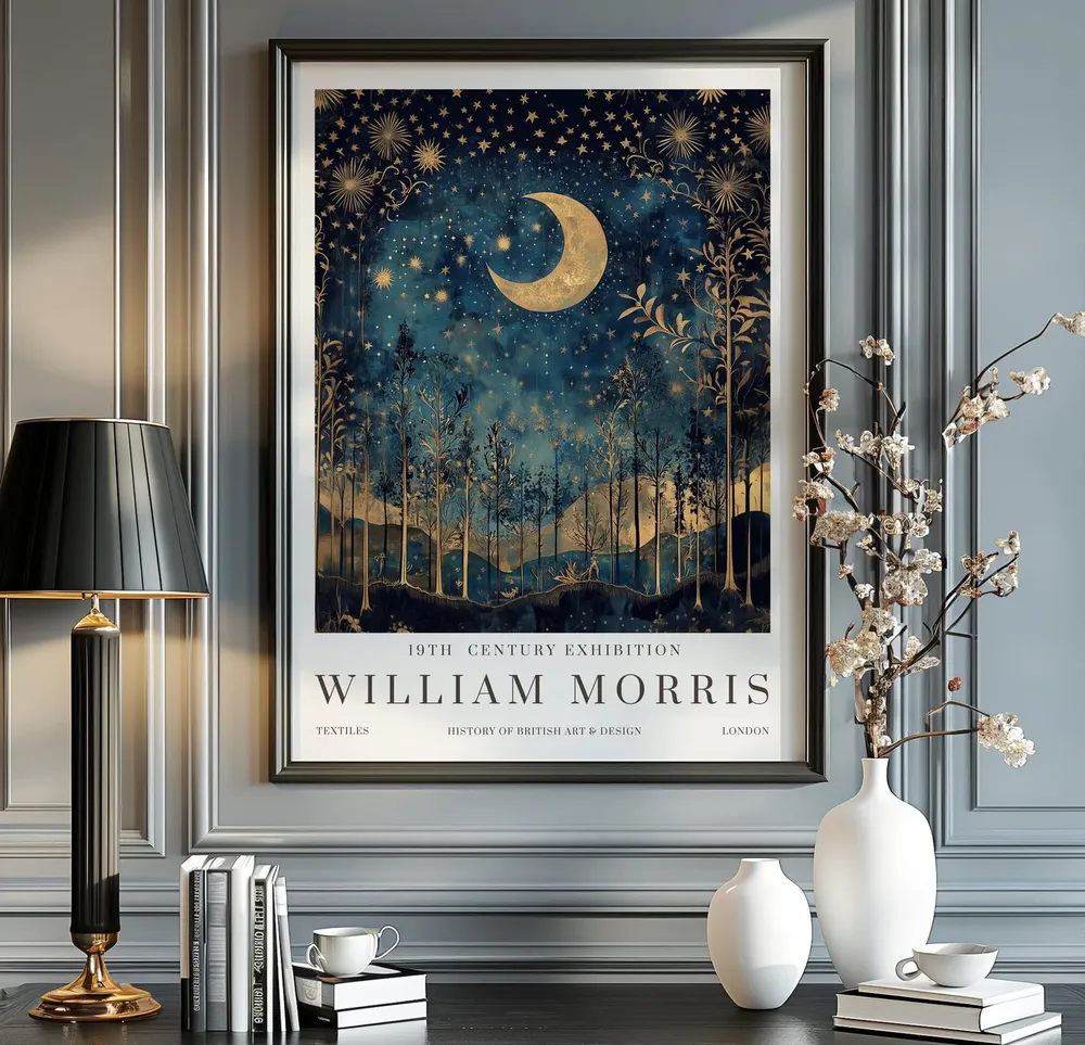 William Morris Moon Stars - Vintage