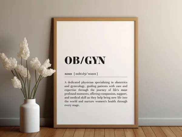 OBGYN Definition Text Poster, Doctor Appreciation
