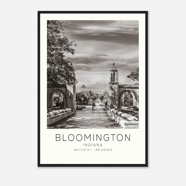 Bloomington Indiana Minimalist Travel Poster Print
