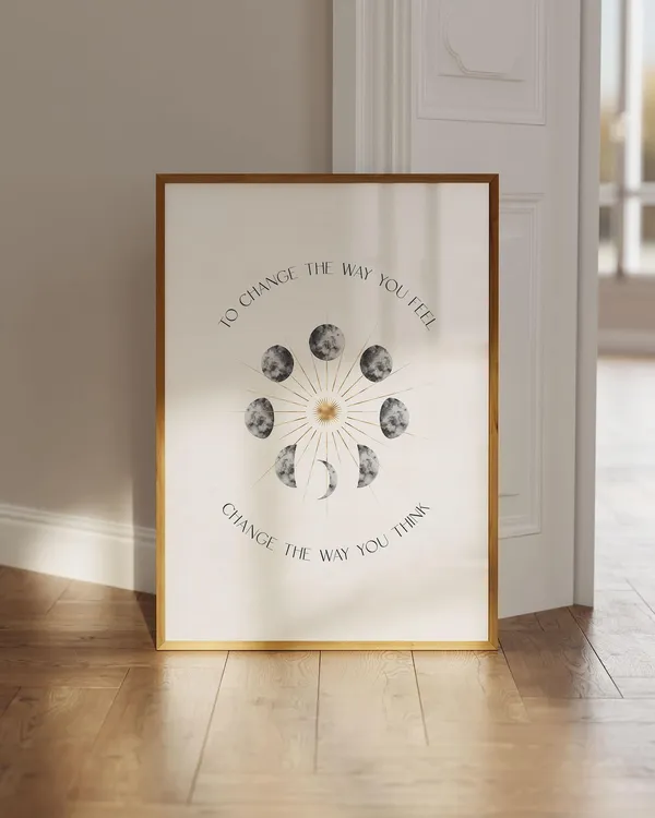 Sun And Moon Astrology Phases Poster Print