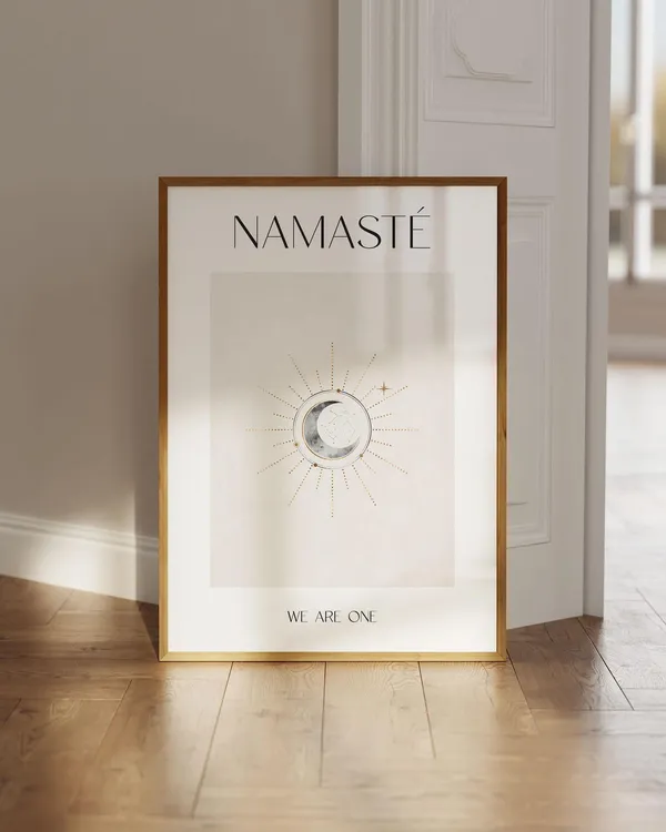 Namaste Spiritual Yoga Consciousness Zen Art Print