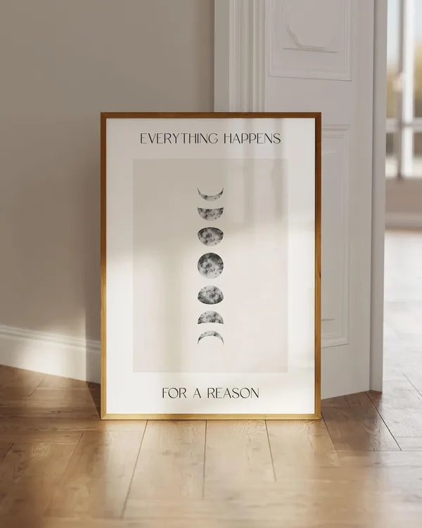 Everything Happens For A Reason Wall Art Print
