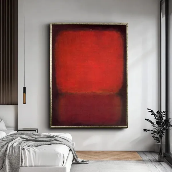 Rothko-Inspired Red Abstract Color Field Art Print