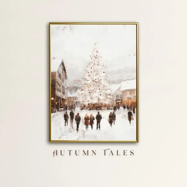 Vintage Aspen Winter Wonderland Art Print