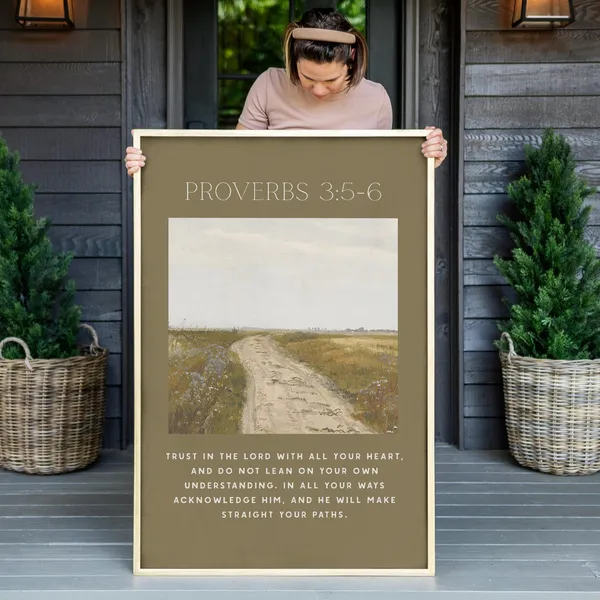 Trust In The Lord Scripture Wall Art, Proverbs 35 6