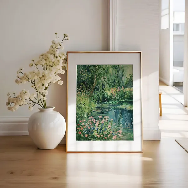 Monet-Inspired Giverny Garden Landscape Art Print