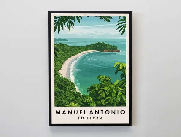 Manuel Antonio Travel Poster, Costa Rica Print