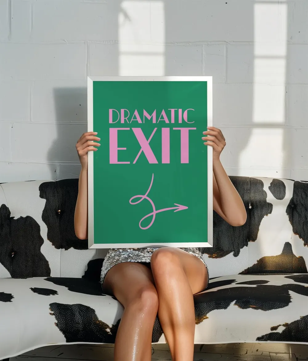 Dramatic Exit Theatre Lover Poster Print - Image 4