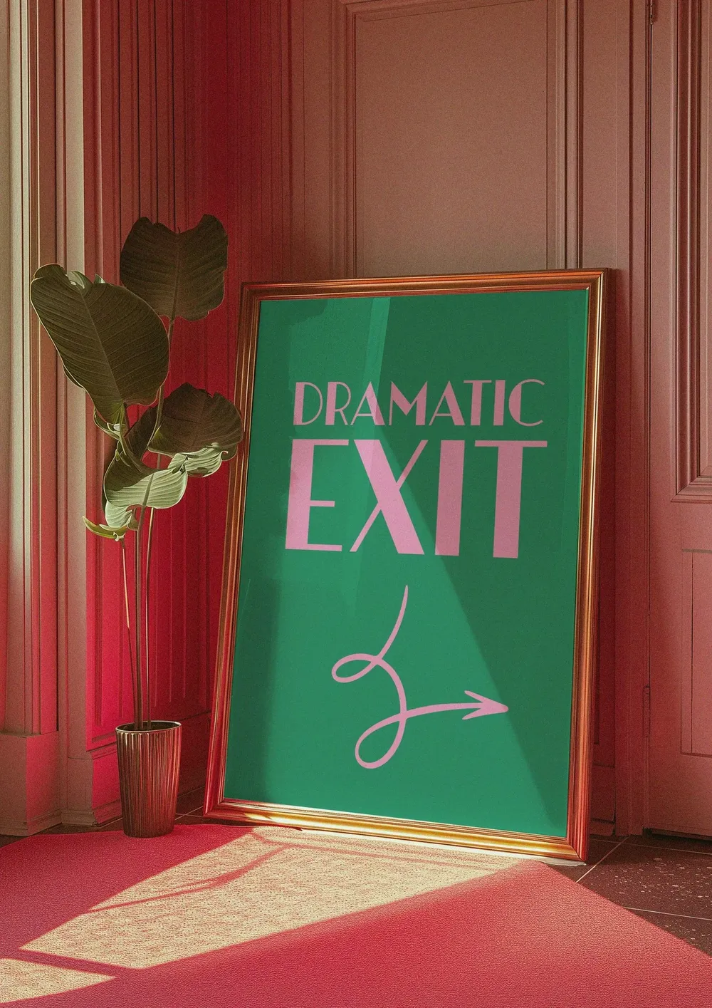 Dramatic Exit Theatre Lover Poster Print - Image 3