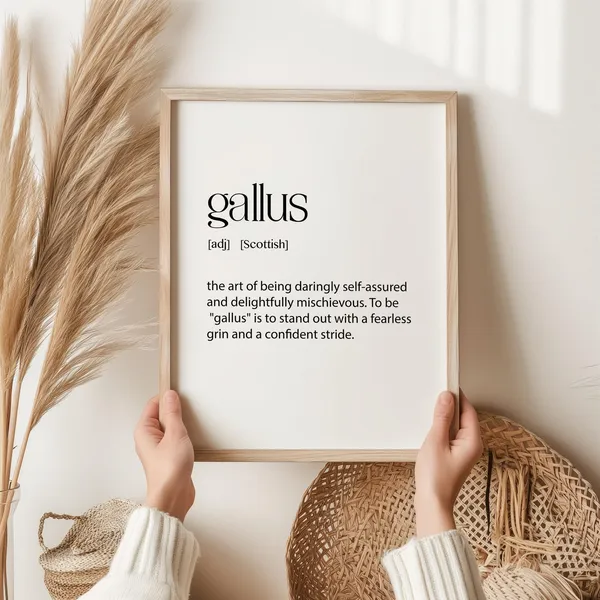 Gallus Scottish Print, Bold Holiday Wall Art