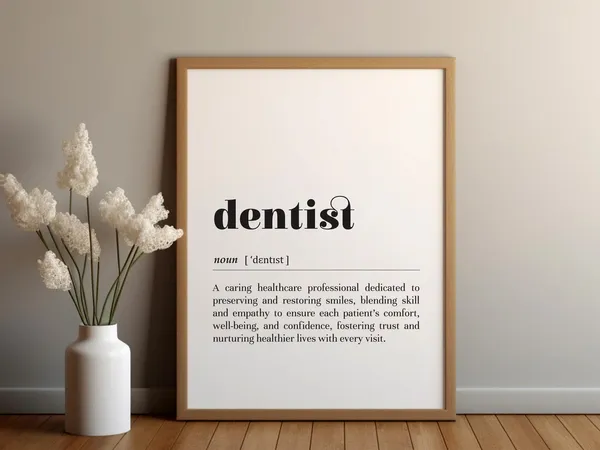 Dentist Definition Poster Print, Dental Office Decor