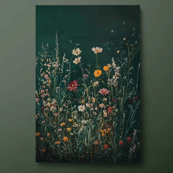 Wildflowers Field Of Flowers Botanical Art Print