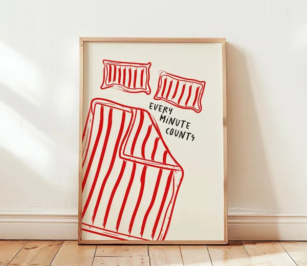 Every Minute Counts Typography Art Print