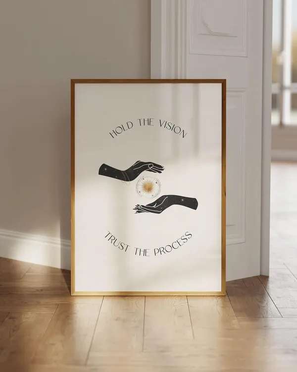 Hold The Vision Trust Process Moon Art Print