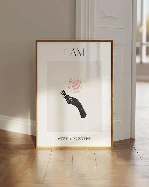 I Am Worthy To Receive Spiritual Quotes Art Print