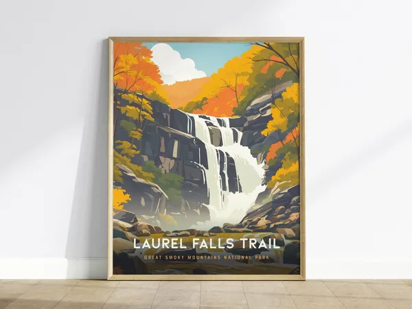 Laurel Falls Trail, Great Smoky Mountains Travel Poster